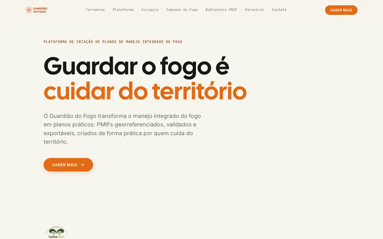 Guardião do Fogo: plataforma de criação de Planos de Manejo Integrado do Fogo