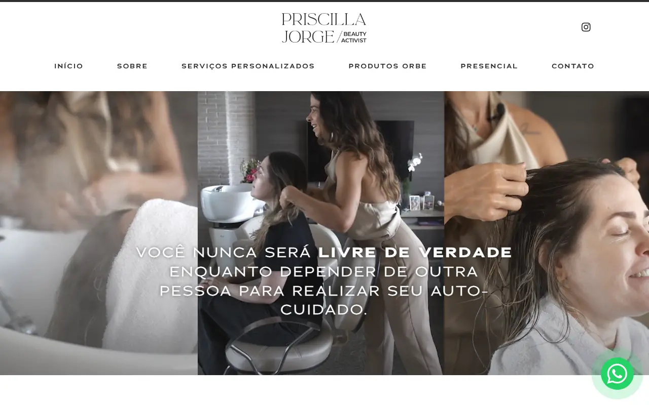 Site PriJorge, de cuidados capilares personalizados
